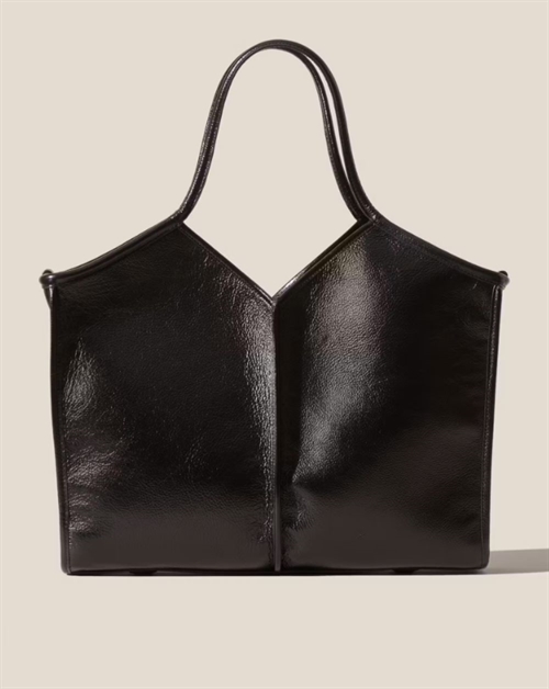 HEREU CALELLA SQUARED MEDIUM DISTRESSED BAG BLACK
